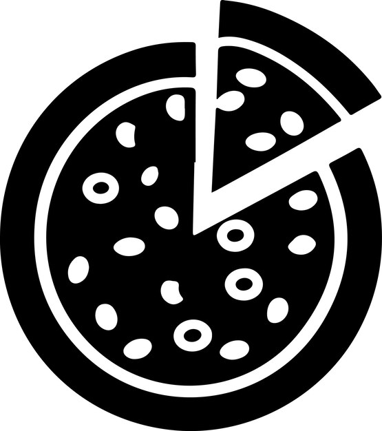 Icono de rebanada de pizza deliciosa aislado sobre fondo blanco