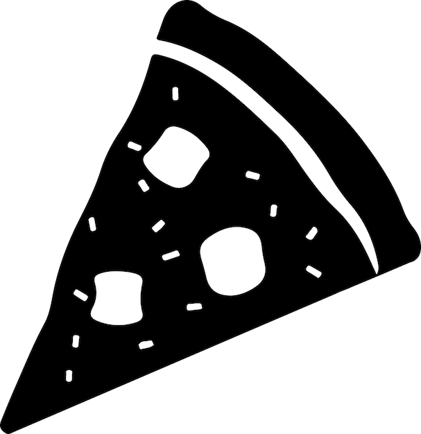 Icono de rebanada de pizza deliciosa aislado sobre fondo blanco