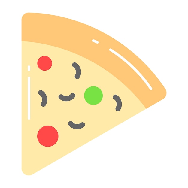 Un icono de rebanada de pizza está disponible para uso premium en estilo editable