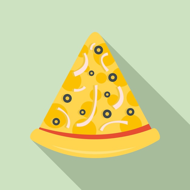 Vector icono de rebanada de pizza ilustración plana del icono de vector de rebanada de pizza para diseño web