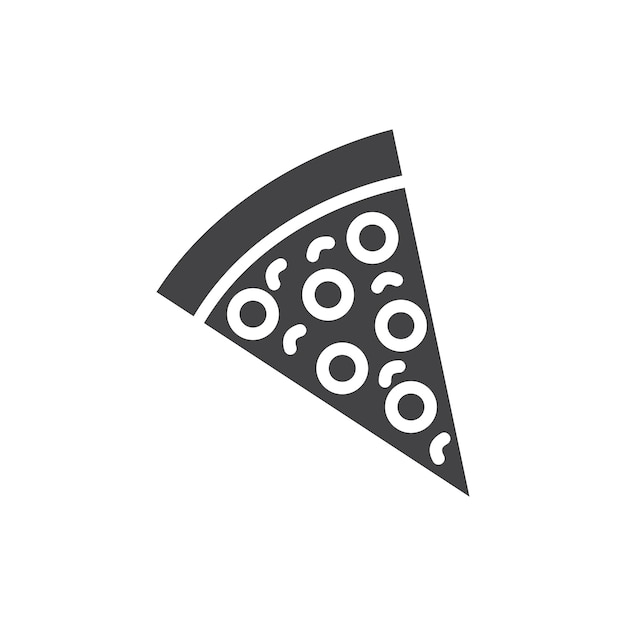 Ícono de rebanada de pizza Marca de símbolo en estilo llenado