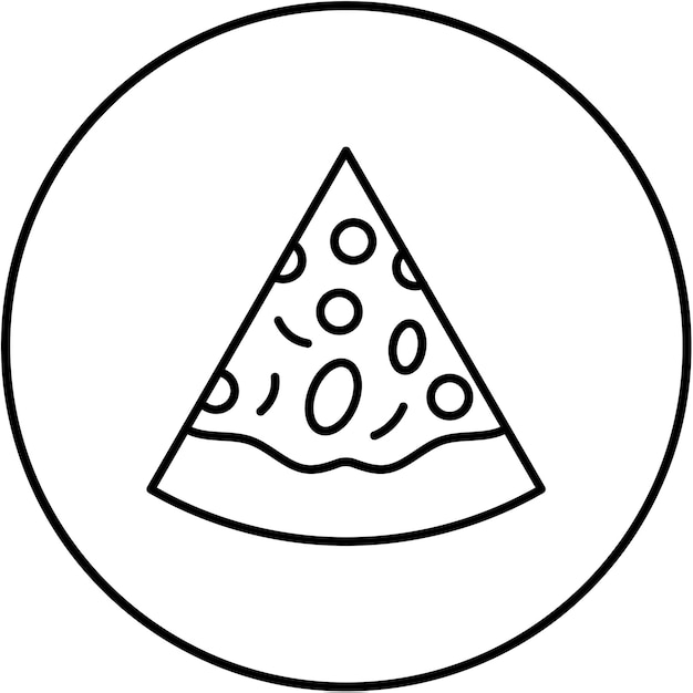 El icono de la rebanada de pizza