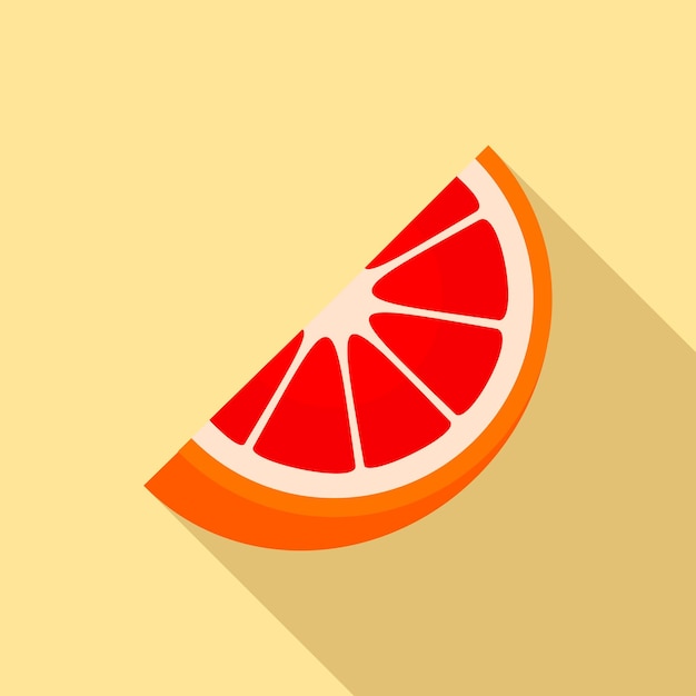 Icono de rebanada de pomelo Ilustración plana de la rebanada del icono vectorial de pomelo para el diseño web