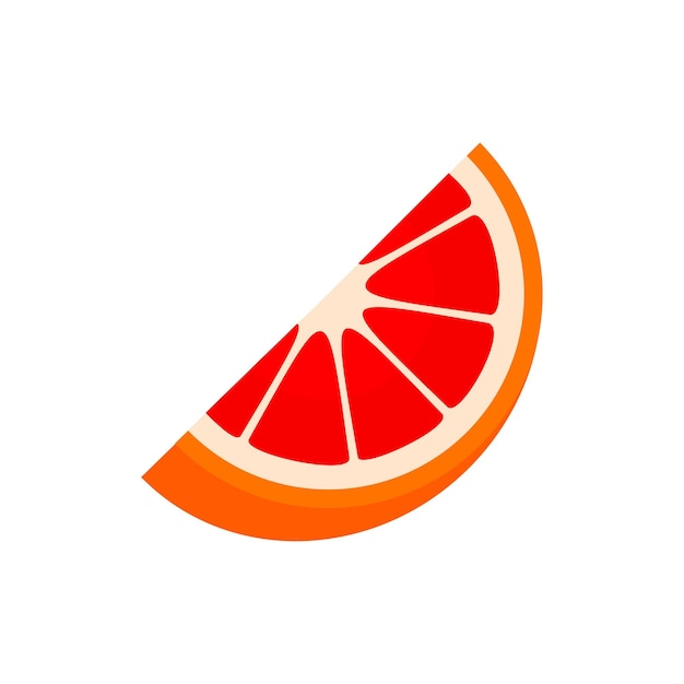 Icono de rebanada de pomelo Ilustración plana de la rebanada del icono vectorial de pomelo para el diseño web