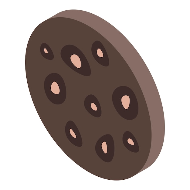 Icono de rebanada de salchicha Isométrica de icono de vector de rebanada de salchicha para diseño web aislado sobre fondo blanco