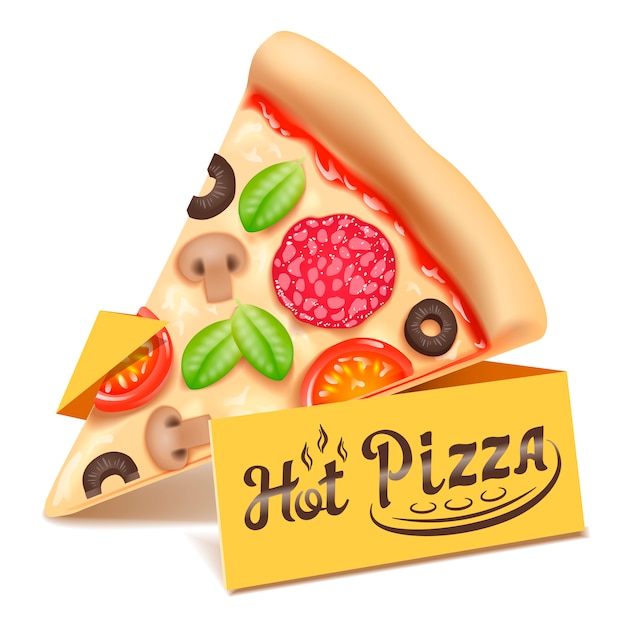 Icono de la rebanada del triángulo de la pizza aislado en el fondo blanco.