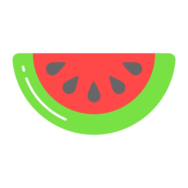 Un icono de las rebanadas de sandía de alimentos saludables y orgánicos