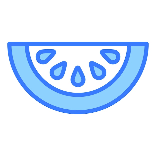 Un icono de las rebanadas de sandía de alimentos saludables y orgánicos