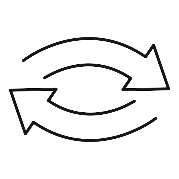 Icono de reciclaje de árboles Icono de vector de reciclaje de árboles de esquema para diseño web aislado sobre fondo blanco