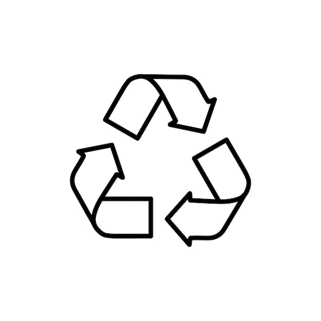 Icono de reciclaje Colección de conjuntos de relleno plano