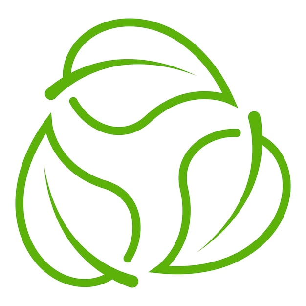 Icono de reciclaje sobre fondo blanco