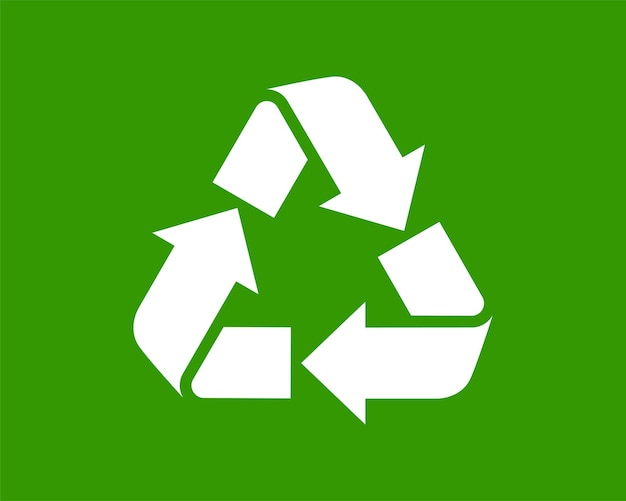 Vector icono de reciclaje del triángulo de flechas símbolo de reciclaje ecológico marca de entorno vectorial