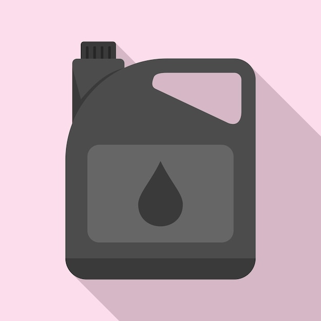 Icono del recipiente de aceite de motor Ilustración plana del icono de vector del recipiente de aceite de motor para diseño web