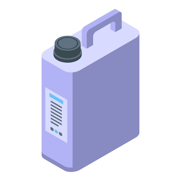 Icono de recipiente desinfectante Isométrico del icono de vector de recipiente desinfectante para diseño web aislado sobre fondo blanco