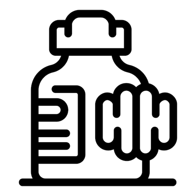 Icono de un recipiente de nutrición deportiva que representa un estilo de vida saludable