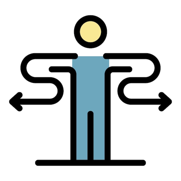 Icono de reclutador de selección de servicio Contorno de servicio de selección de reclutador Icono vectorial de color plano aislado