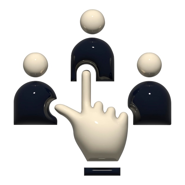 Icono de reclutamiento para elegir un candidato