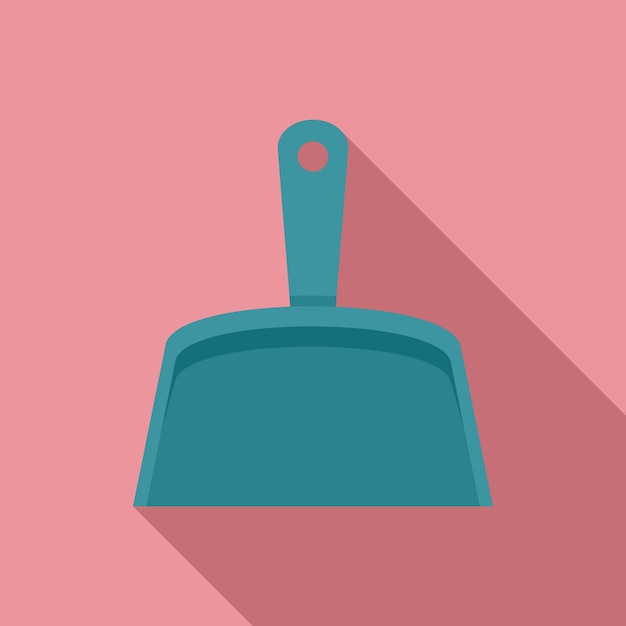 Icono de recogedor de limpieza Ilustración plana del icono de vector de recogedor de limpieza para diseño web