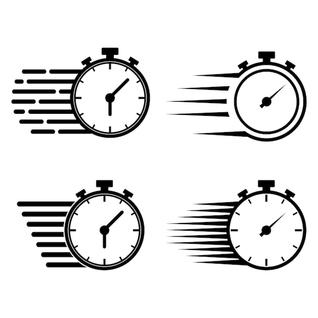 icono de recopilación de tiempo o fecha límite rápido símbolo expreso