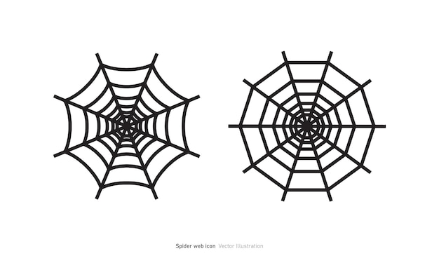 El icono de la red de araña aislado en un fondo blanco