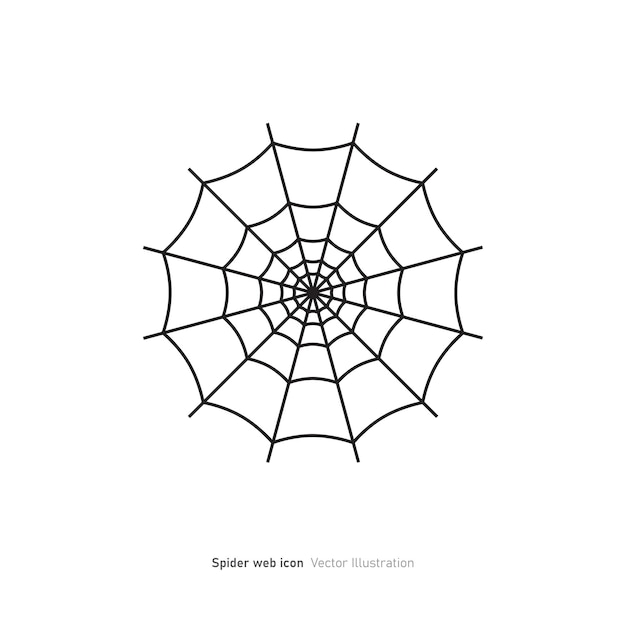 El icono de la red de araña aislado en un fondo blanco