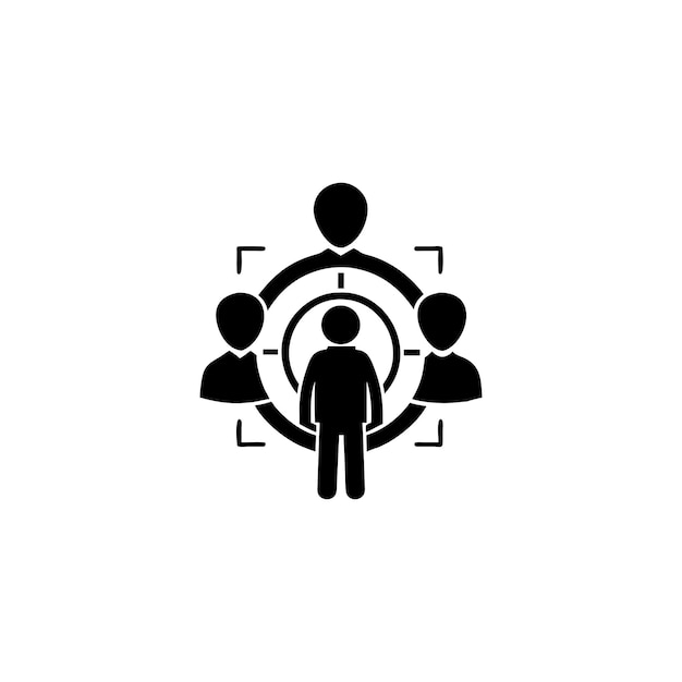 Icono de red humana Vector de conexión social y comunicación