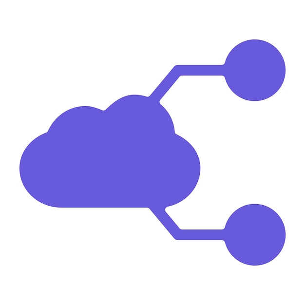 Icono de red en la nube