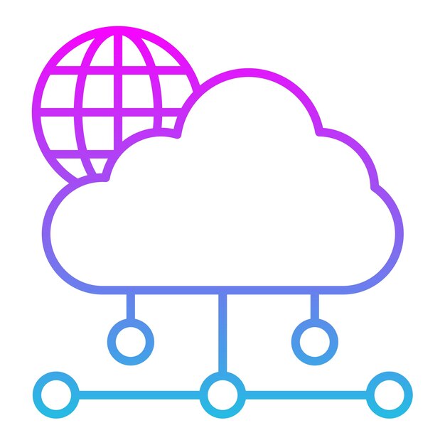 Icono de la red en la nube