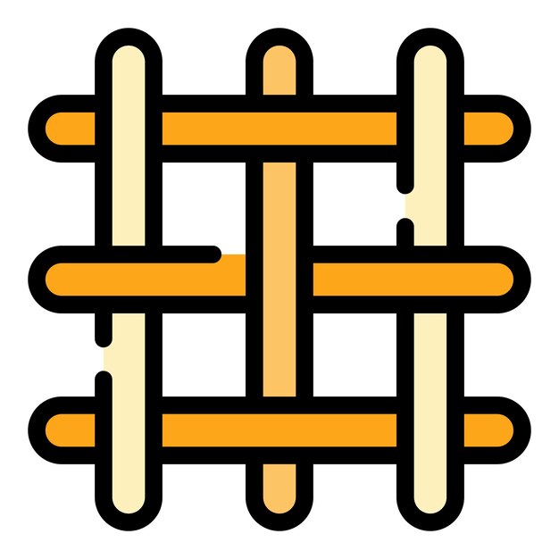 Icono de la red de tejer Contorno Icono vectorial de la rede de tejer Color plano aislado