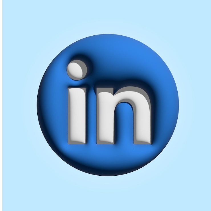 Vector icono de redes sociales 3d inflado