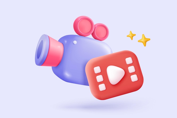 Vector icono de redes sociales 3d con transmisión multimedia en vivo y emoción sociedad social graba video en línea para ganar dinero ingresos pasivos icono de entretenimiento en vivo 3d ilustración de renderización vectorial