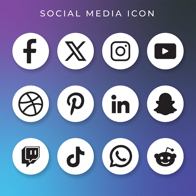 El icono de las redes sociales eps vector