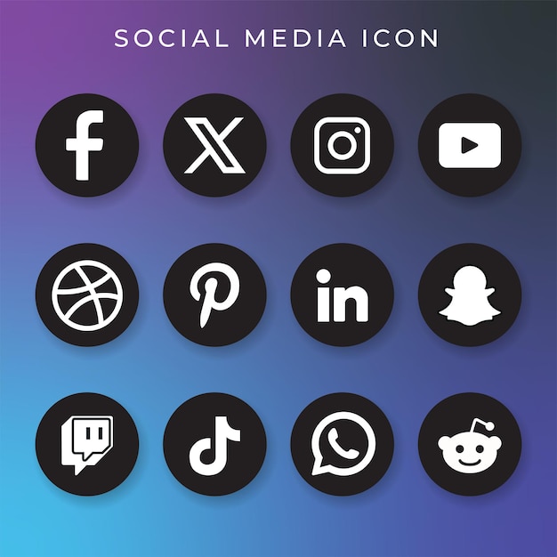 El icono de las redes sociales eps vector