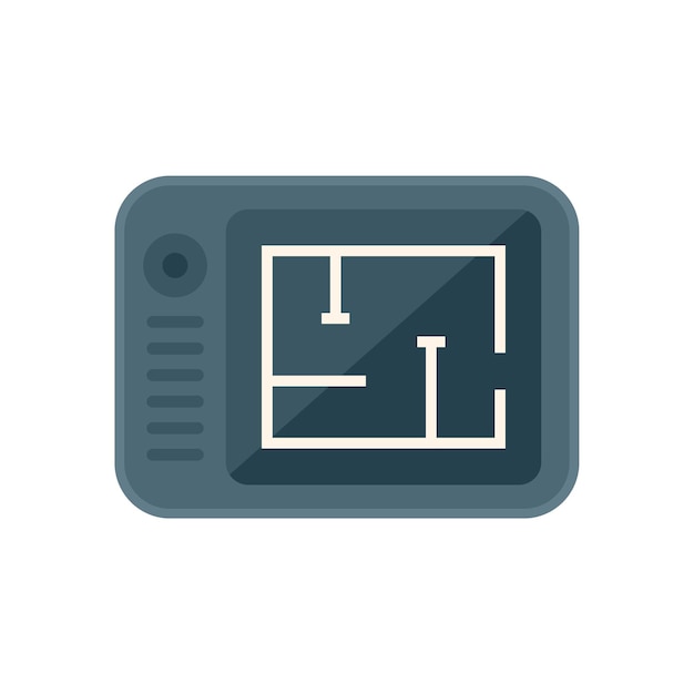 Icono de rediseño de tableta vector plano Página web Estudio de personas aislado