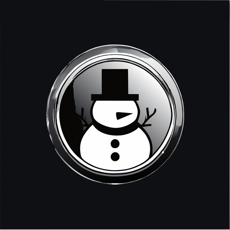 Vector icono redondo de 324x324 píxeles con un fondo cromado negro y relieve iluminado de 11 píxeles de plata