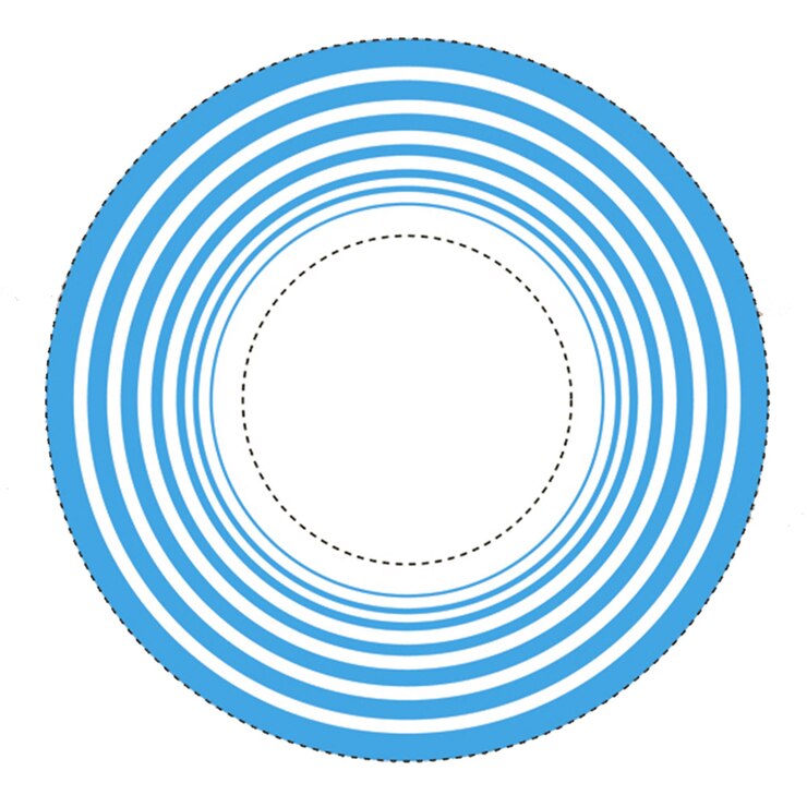 Vector icono redondo con un patrón de círculos azules
