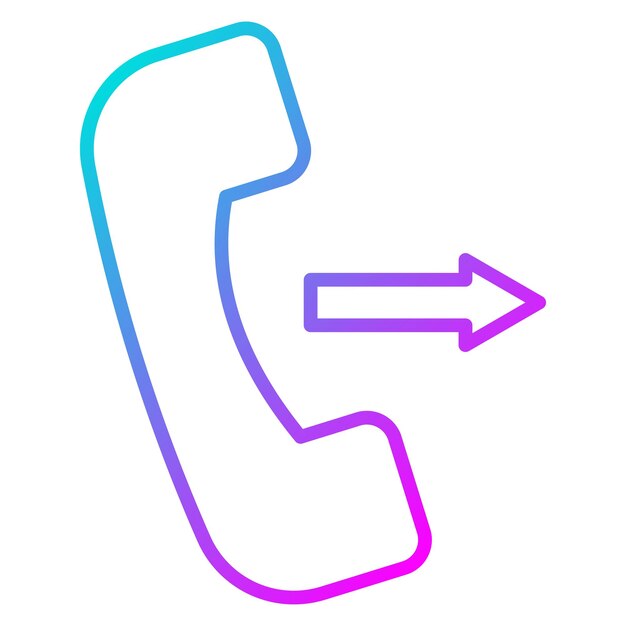 El icono de reenvío del vector de llamadas se puede utilizar para el conjunto de iconos de comunicación y medios