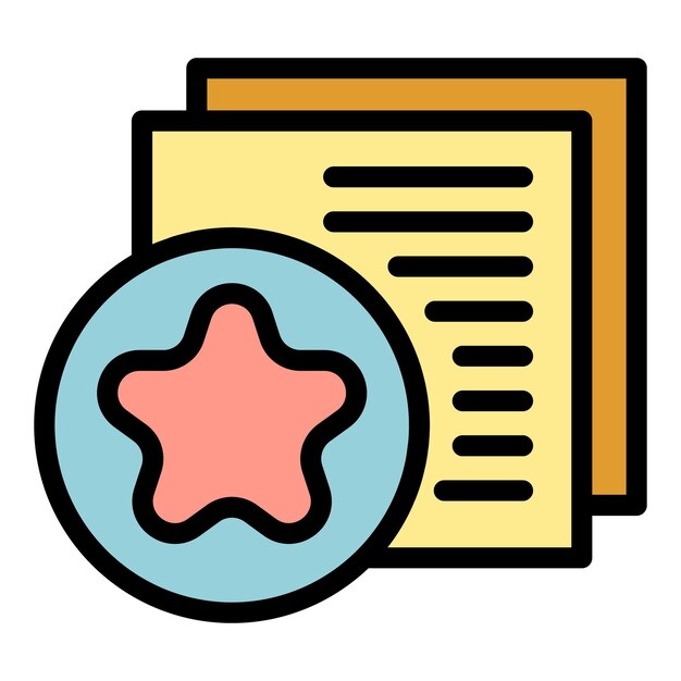 Icono de reestructuración estrella Contorno estrella reestructuración vector icono color plano aislado
