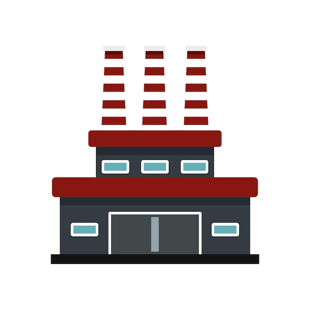 Icono de refinería de petróleo grande aislado en ilustración de vector de fondo blanco
