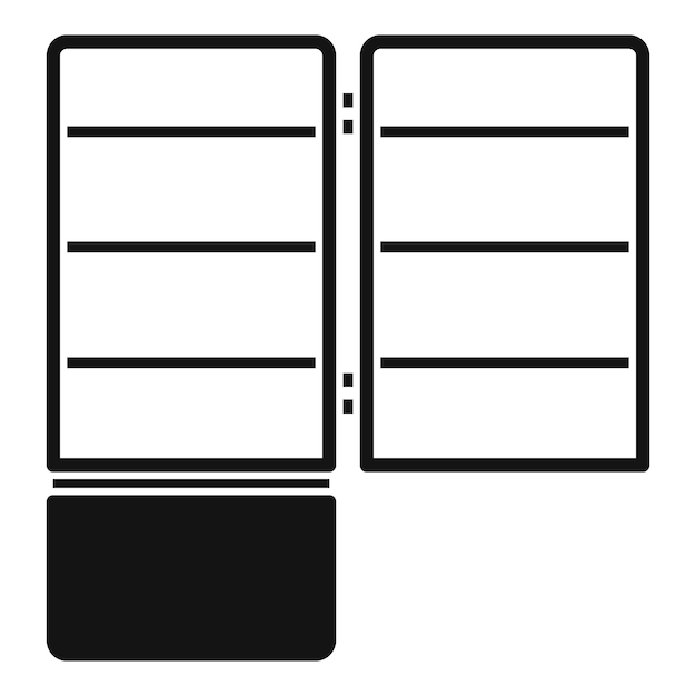Icono de refrigerador de cocina Ilustración simple del icono de vector de refrigerador de cocina para diseño web aislado sobre fondo blanco