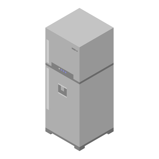 Icono de refrigerador de cocina Isométrico de icono de vector de refrigerador de cocina para diseño web aislado sobre fondo blanco
