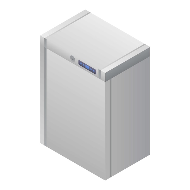 Icono de refrigerador doméstico Isométrico del icono de vector de refrigerador doméstico para diseño web aislado sobre fondo blanco