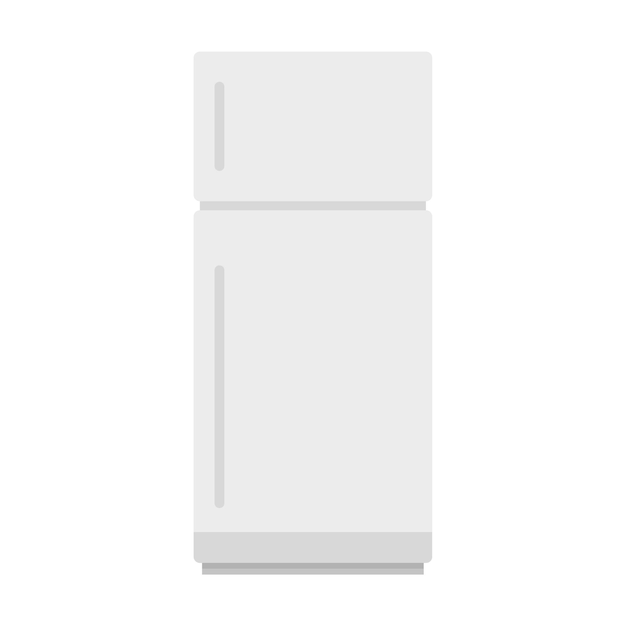 Icono de refrigerador frío Ilustración plana del icono de vector de refrigerador frío aislado sobre fondo blanco