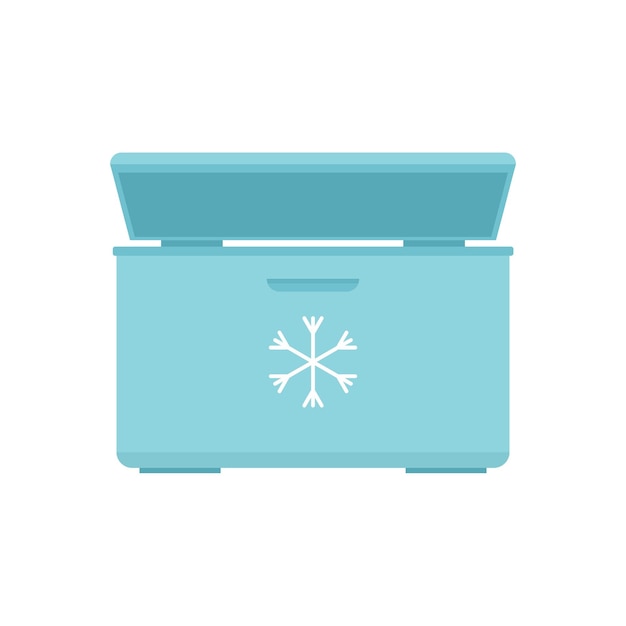 Vector icono de refrigerador de helado ilustración plana del icono vectorial del refrigerador de hielo para la web aislado en blanco