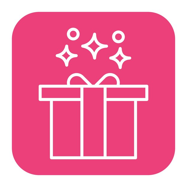 Icono de regalo para el Año Nuevo