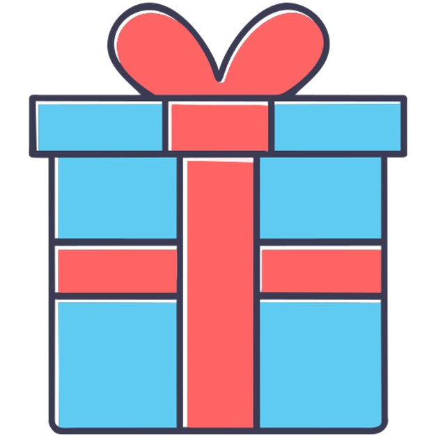 icono de regalo de desplazamiento de llenado