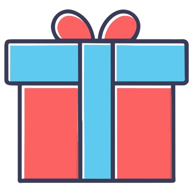 icono de regalo icono de desplazamiento de llenado