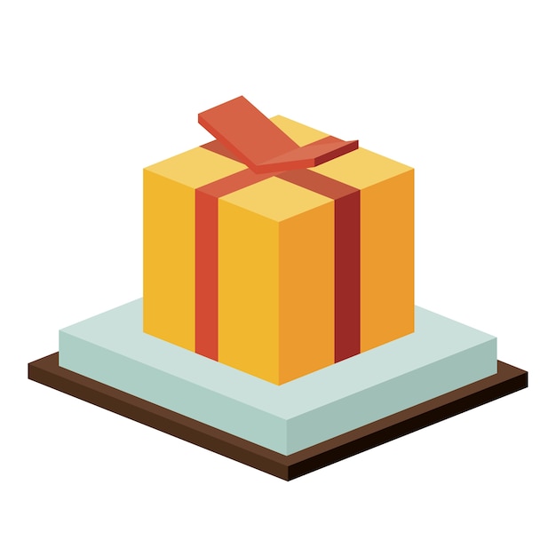 Icono de regalo isométrico