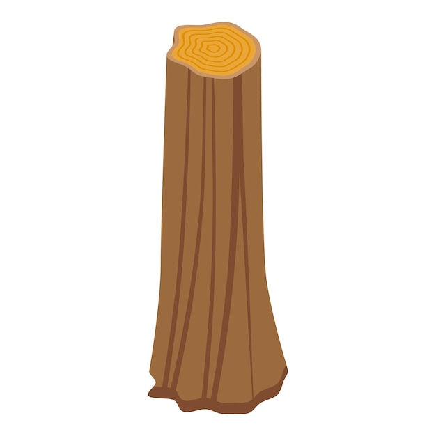 Icono de registro de árbol Isométrico del icono de vector de registro de árbol para diseño web aislado sobre fondo blanco