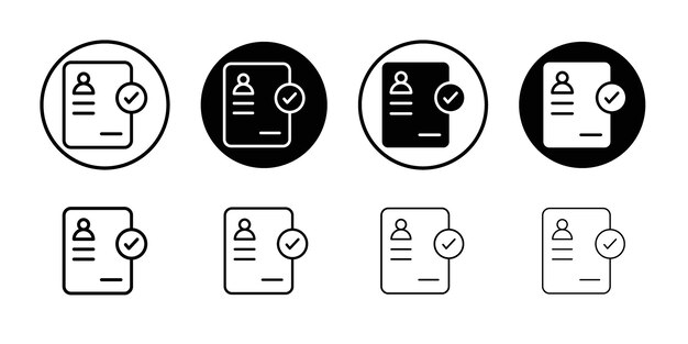 Ícono de registro Logotipo de vector de contorno sencillo